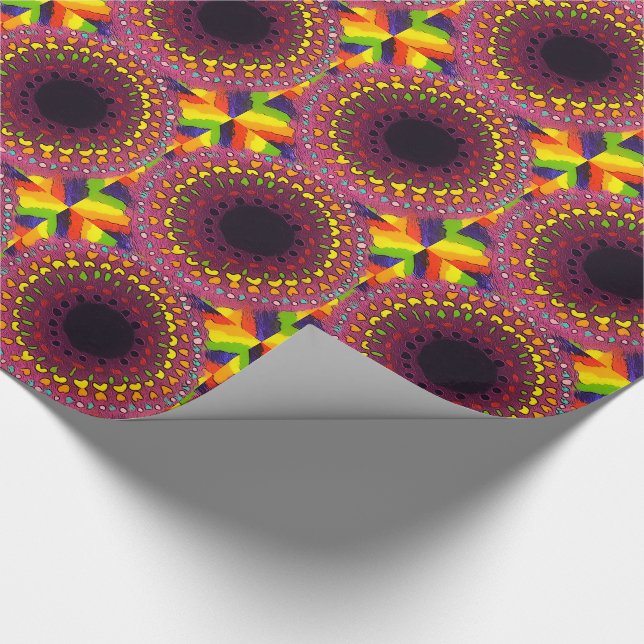 Regalo Papel de embalaje psicodélico de Chakras (Esquina)