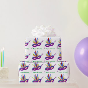 Regalo Papel de embalaje púrpura del carnaval de la