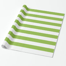 Papel de embalaje rayado grande verde y blanco