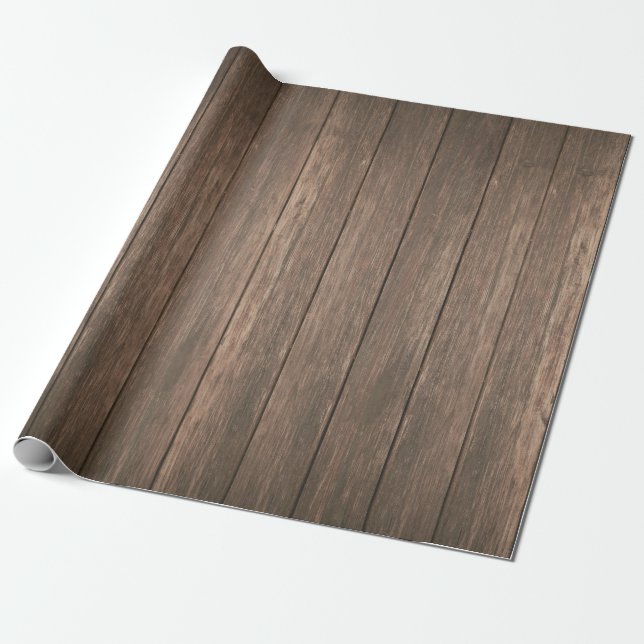 Regalo Papel de embalaje resistido madera rústica de los (Desenrollado)