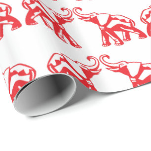 Regalo Papel de embalaje rojo afortunado lindo del