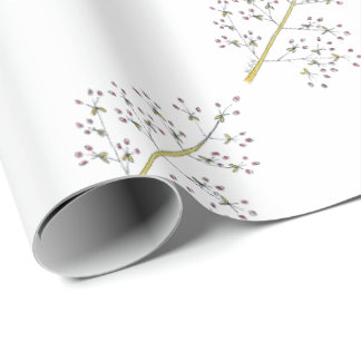 Regalo Papel de embalaje rojo de la baya de la Navidad