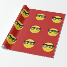 Papel de embalaje rojo de la emoji de RockStar