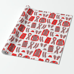 Regalo Papel de embalaje rojo de los artículos del modelo