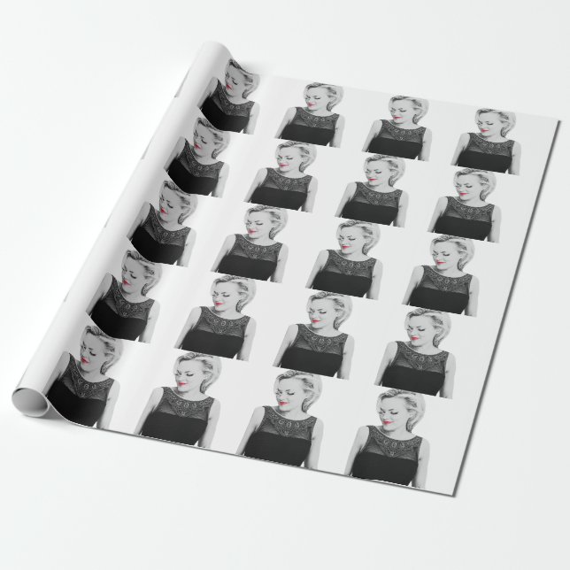 Regalo Papel de embalaje rojo de los labios (Desenrollado)