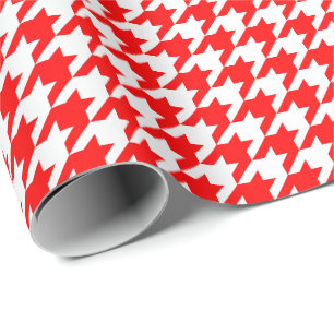 Regalo Papel de embalaje rojo y blanco medio de