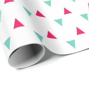 Regalo Papel de embalaje rojo y verde azulado del