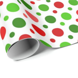 Regalo Papel de embalaje rojo y verde del navidad de los