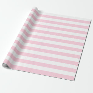 Regalo Papel de embalaje rosa claro y blanco grande de