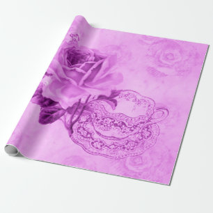 Regalo Papel de embalaje rosado bonito de los &Flowers de