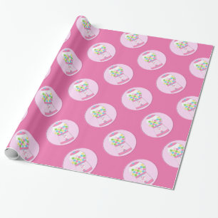 Regalo Papel de embalaje rosado de la máquina de