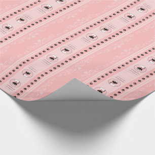 Regalo Papel de embalaje rosado de la raya de Moira del