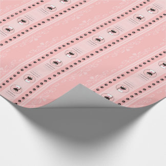 Regalo Papel de embalaje rosado de la raya de Moira del
