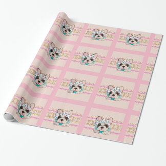 Regalo Papel de embalaje rosado del bulldog francés