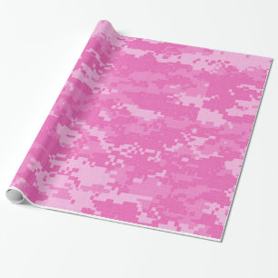 Regalo Papel de embalaje rosado del camuflaje del ACU