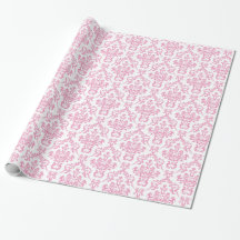 Papel de embalaje rosado del damasco