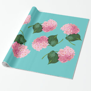 Regalo Papel de embalaje rosado del Hydrangea de Redoute