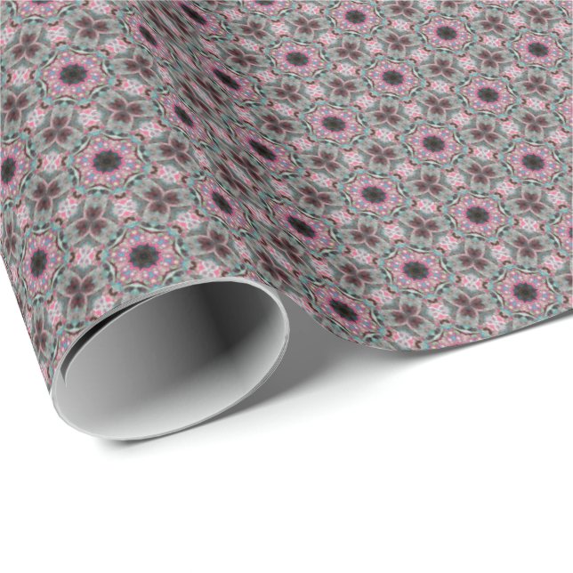 Regalo Papel de embalaje rosado del modelo de los tonos (Esquina del rollo)