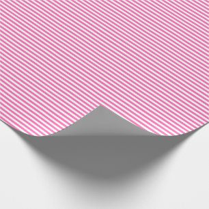 Regalo Papel de embalaje rosado y blanco fino de las