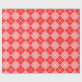 Regalo Papel de embalaje rosado y rojo de la tela