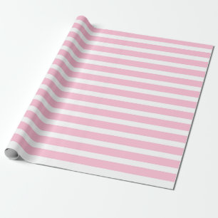 Regalo Papel de embalaje suavemente rosado y blanco de