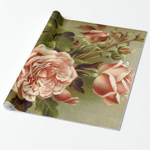 Regalo Papel de embalaje subió col de las flores