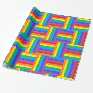 Regalo Papel de embalaje tejido del arco iris