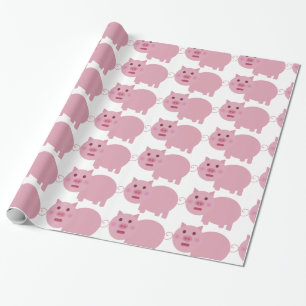 Regalo Papel de embalaje tímido del cerdo