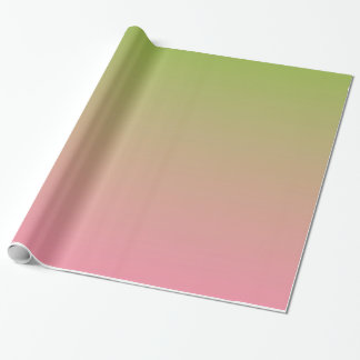 Regalo Papel de embalaje verde de la pendiente del rosa