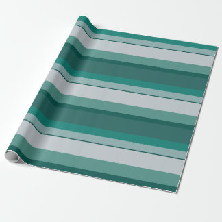 Regalo Papel de embalaje verde de la raya de la