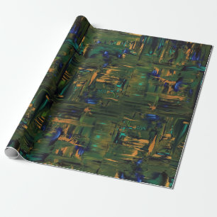 Regalo Papel de embalaje verde del reflejo