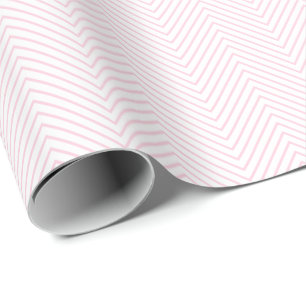 Regalo Papel de encolado de la línea Chevron - rosa claro