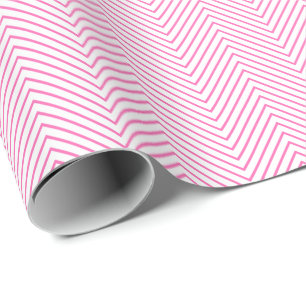 Regalo Papel de encolado de la línea Chevron - Rosa en b