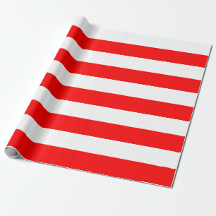 Regalo Papel de encolado de rayas rojas y blancas extra g