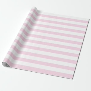 Regalo Papel de encolado en franjas rosa y blanca claras