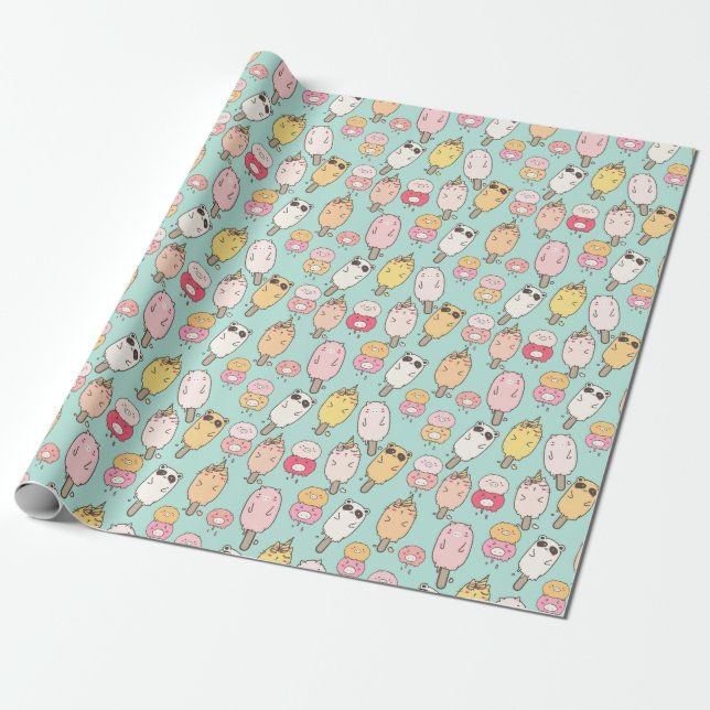 Regalo Papel de envasado de alimentos de Kawaii (Desenrollado)