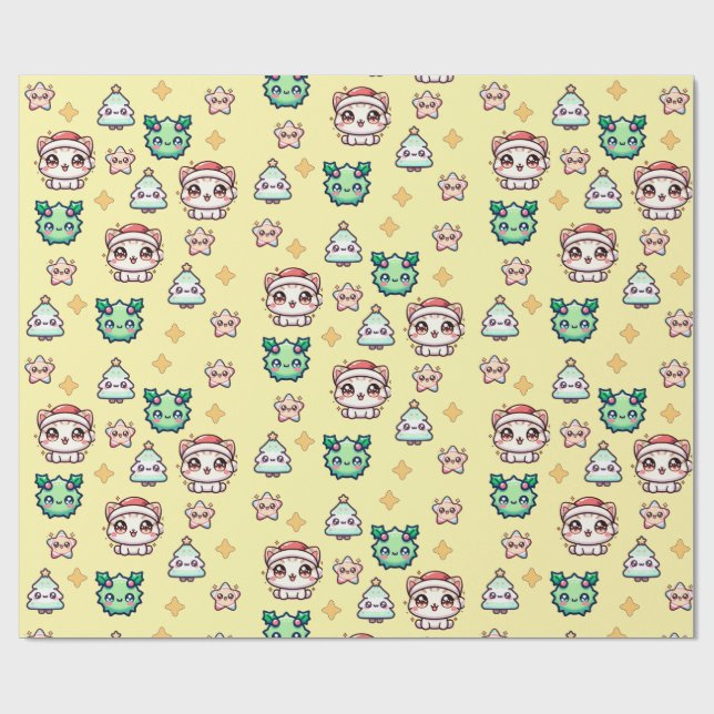 Regalo Papel de envasado de gatos y estrellas de los Navi (Superficie plana)