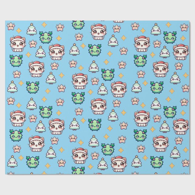 Regalo Papel de envasado de gatos y estrellas de los Navi (Superficie plana)