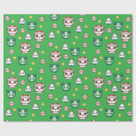 Regalo Papel de envasado de gatos y estrellas de los Navi