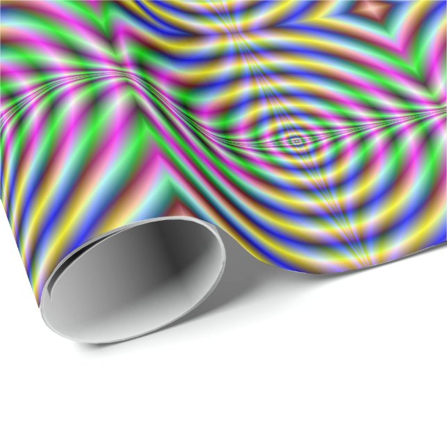 Regalo Papel de envasado Psicodelic Neon Eye (Esquina del rollo)
