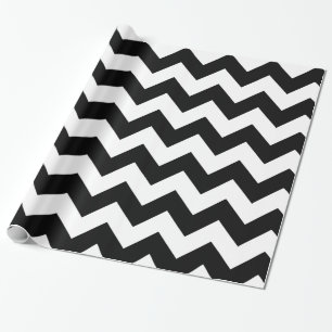 Regalo Papel de envoltorio para regalos blanco y negro de