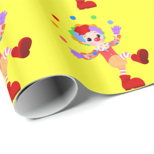 Regalo Papel de envoltorio para regalos del payaso que