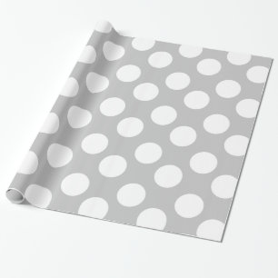 Regalo Papel de envoltorio para regalos gris y blanco del