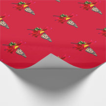 Papel de envoltorio para regalos rojo de la