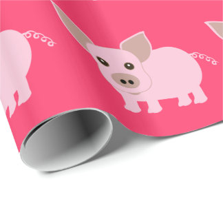 Regalo Papel de envoltorio para regalos rosado del cerdo