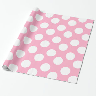 Regalo Papel de envoltorio para regalos rosado y blanco