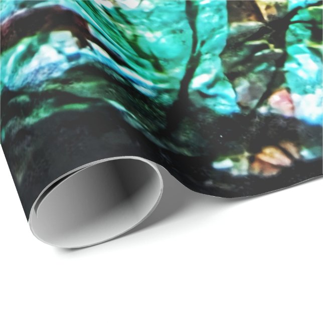 Regalo Papel de envoltura abstracto azul oscuro,fiesta ab (Esquina del rollo)