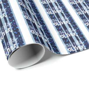 Regalo Papel de envoltura azul lindo