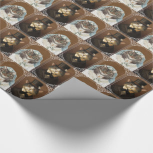 Regalo papel de envoltura boda,pareja boda