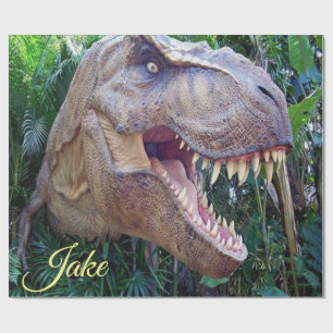 Regalo Papel de envoltura brillante de dinosaurio para ni